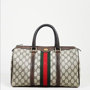 Vintage GG Supreme Coated Canvas "Boston" Bag